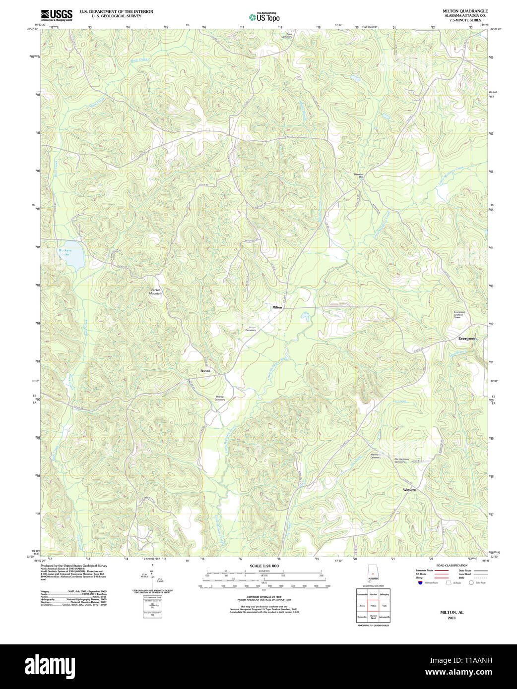 Map of milton hi-res stock photography and images - Alamy