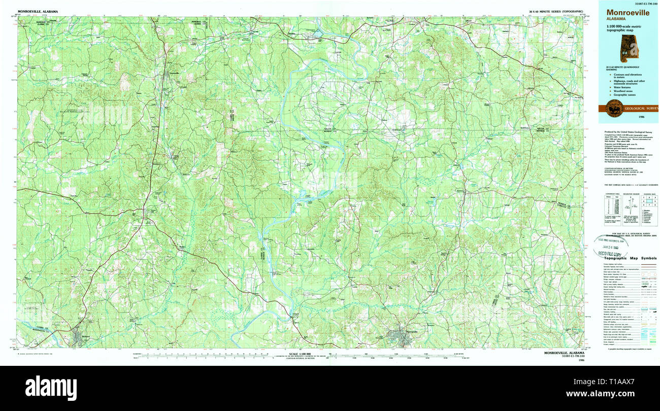 Monroeville alabama map hi-res stock photography and images - Alamy