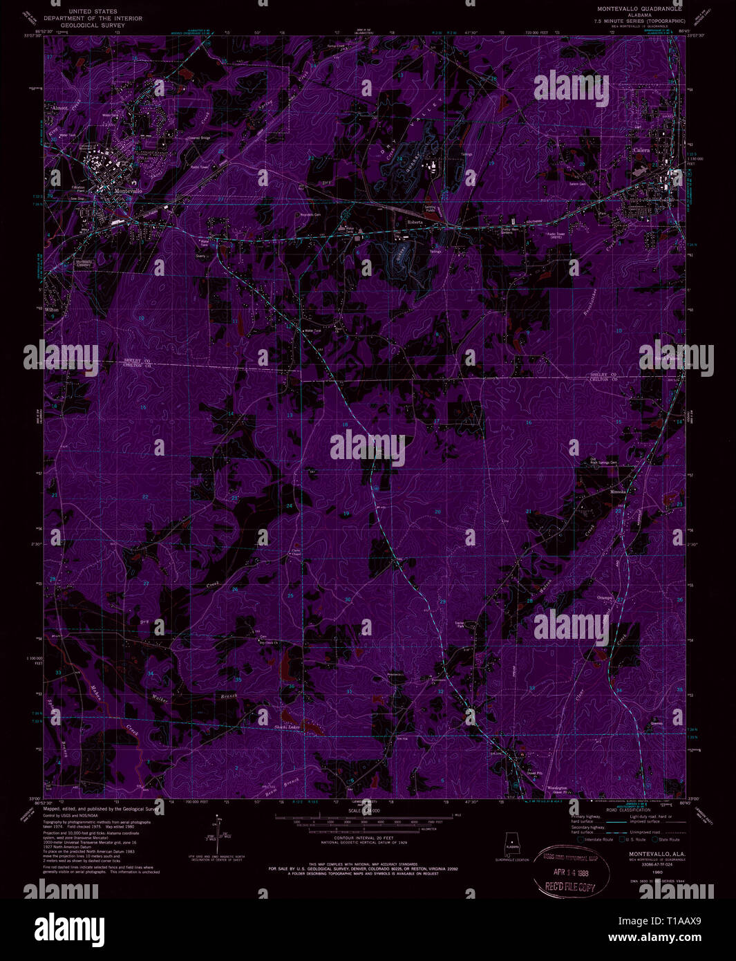 Map of montevallo hires stock photography and images Alamy