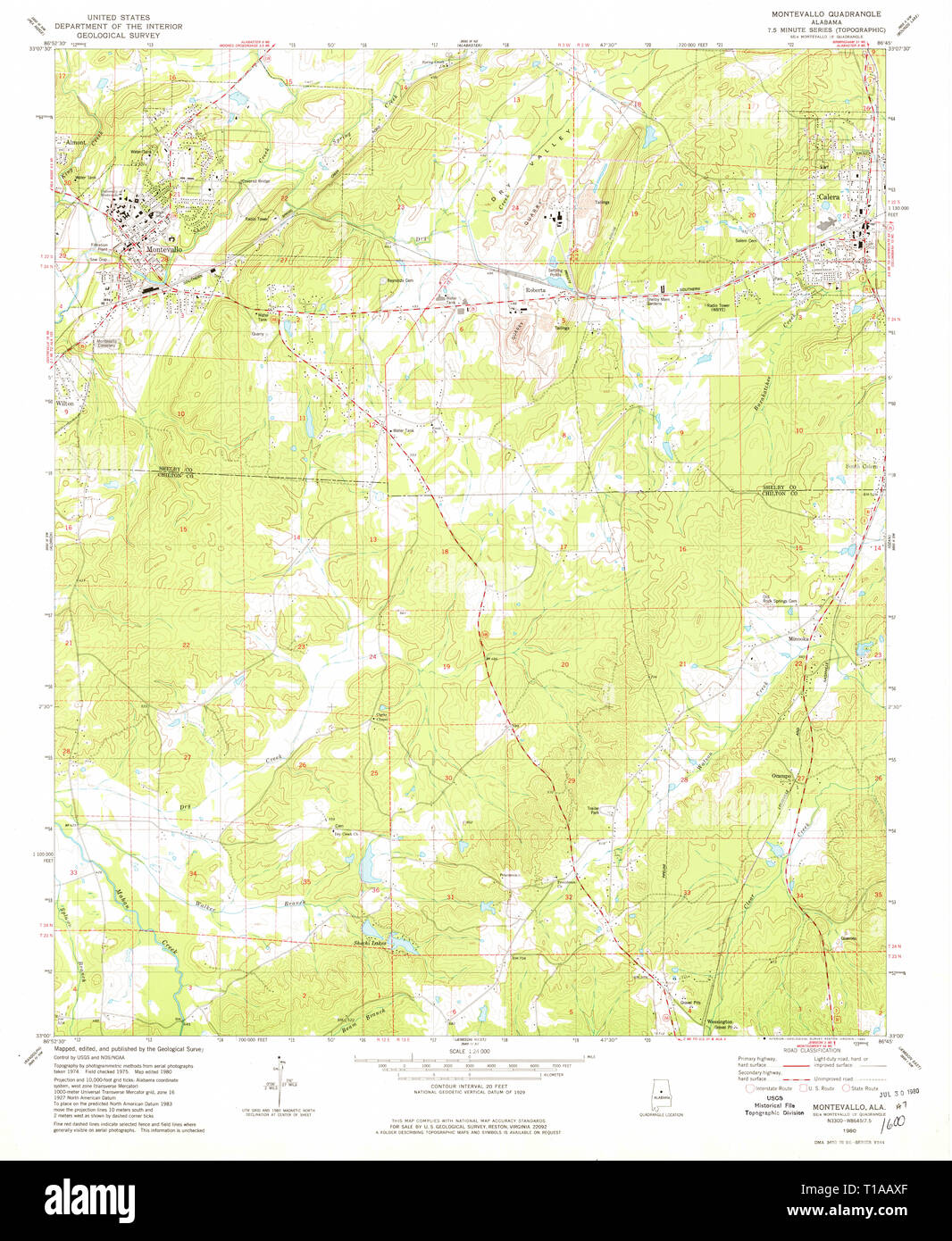 Montevallo alabama map Cut Out Stock Images & Pictures Alamy