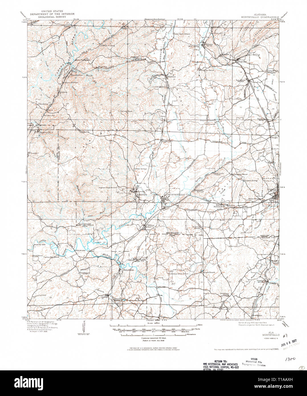 Montevallo alabama map hires stock photography and images Alamy