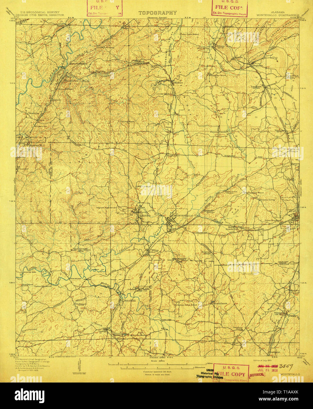 Montevallo alabama map hires stock photography and images Alamy