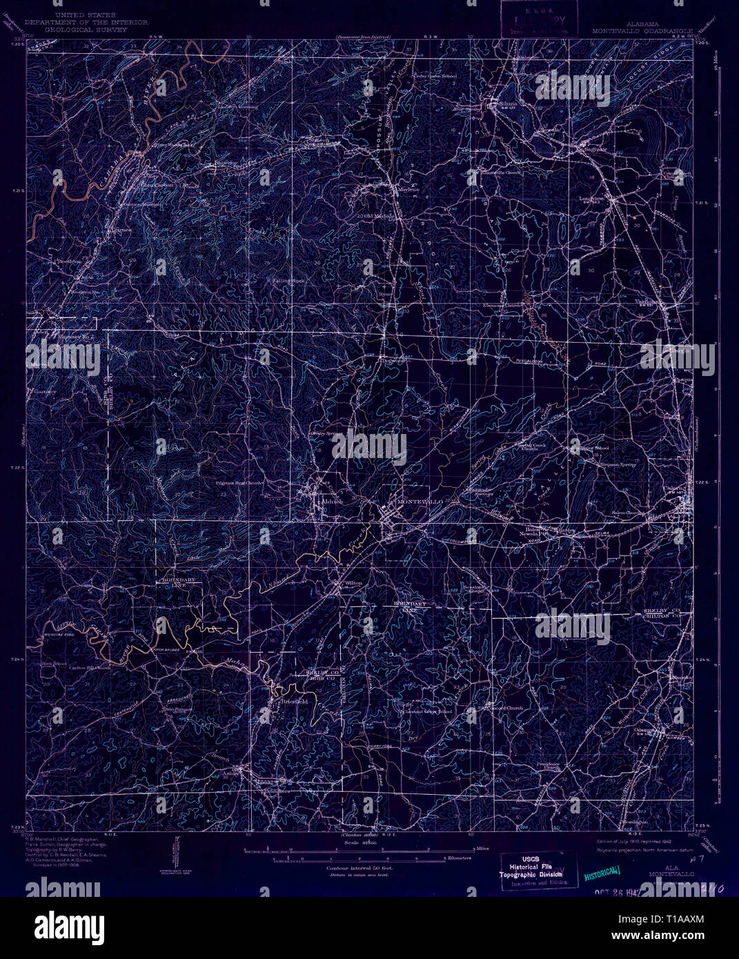 Map of montevallo hires stock photography and images Alamy