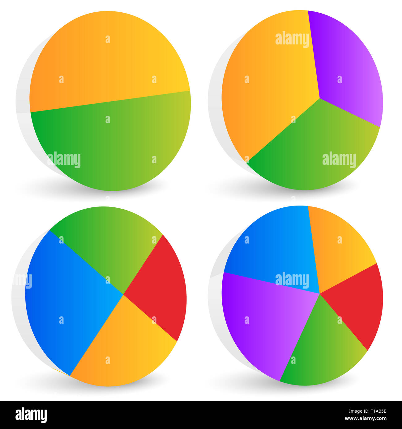 Pie Chart Vector. Pie Chart, Pie Graph Elements Stock Photo Alamy