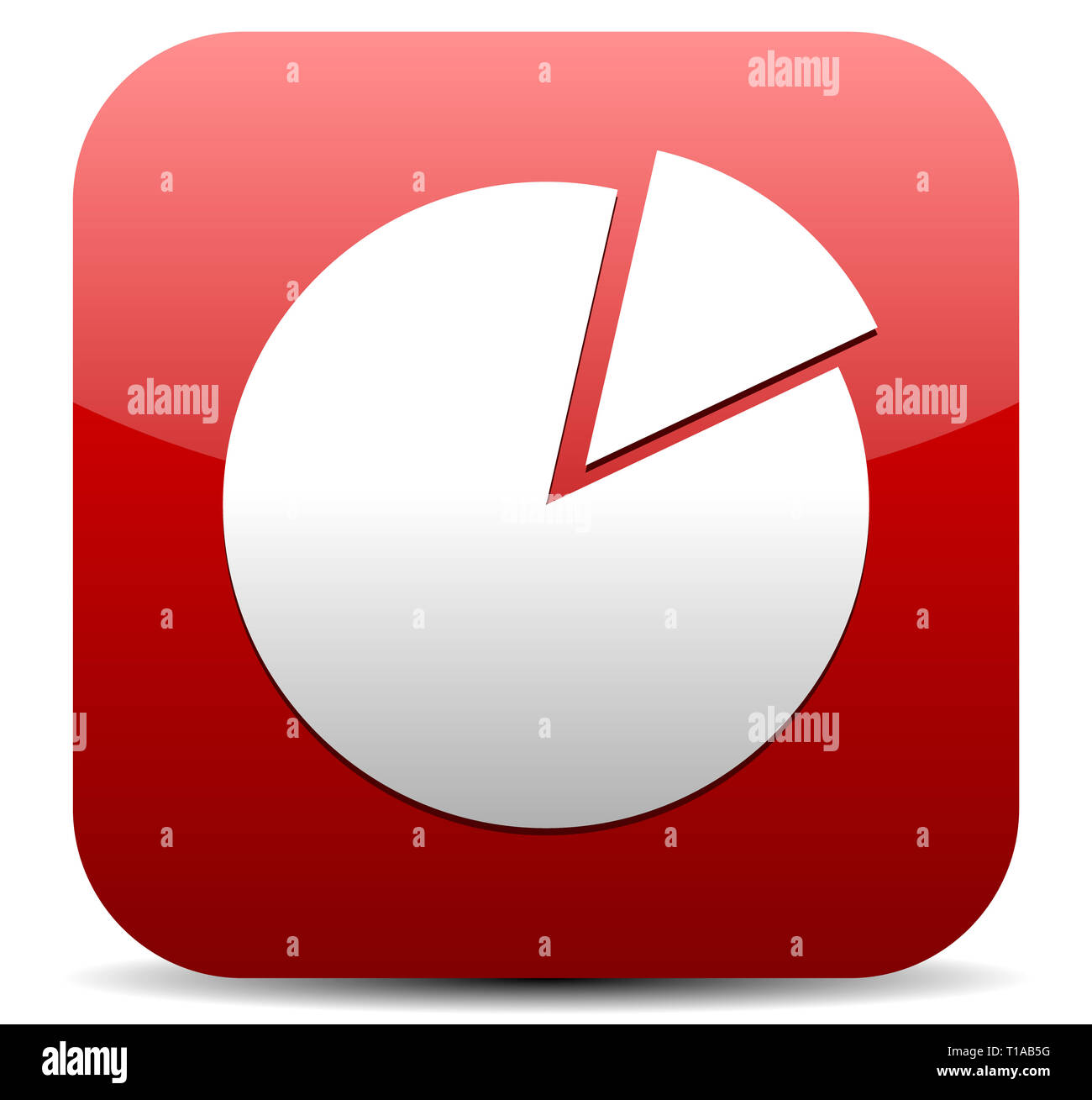 Icon with Pie chart Symbol, Eps 10 Vector Illustration Stock Photo - Alamy