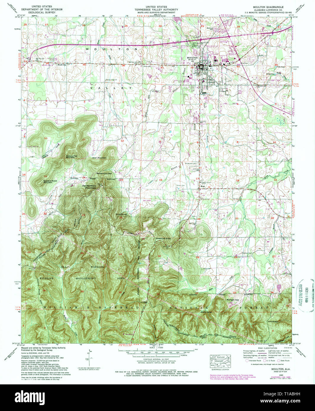 Moulton alabama map hires stock photography and images Alamy