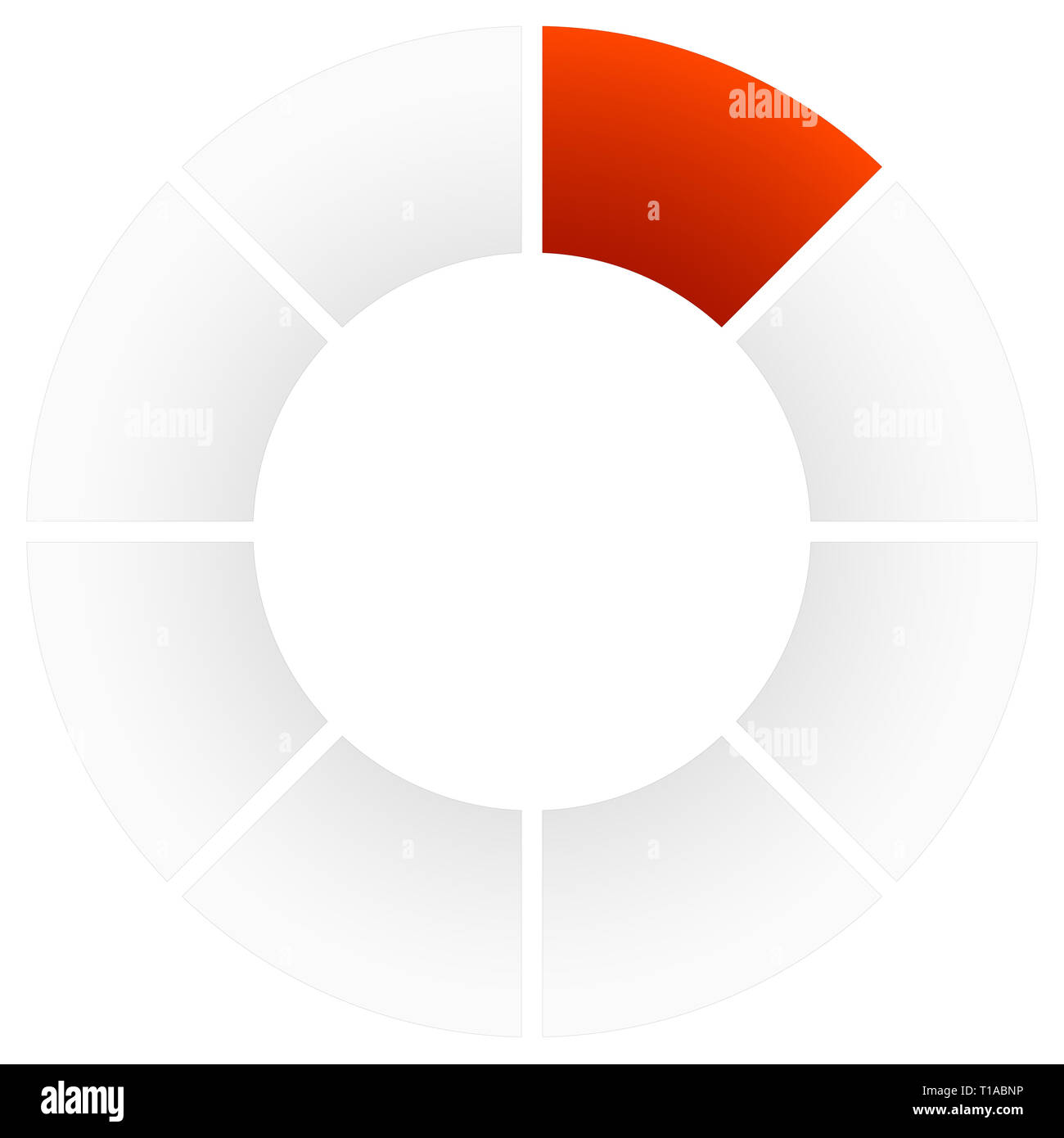 Preloader or buffer symbol, segment circle, circular progress indicator ...