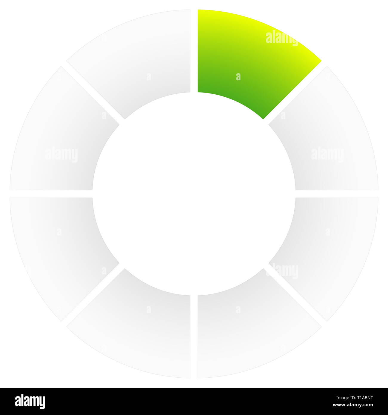Preloader or buffer symbol, segment circle, circular progress indicator ...