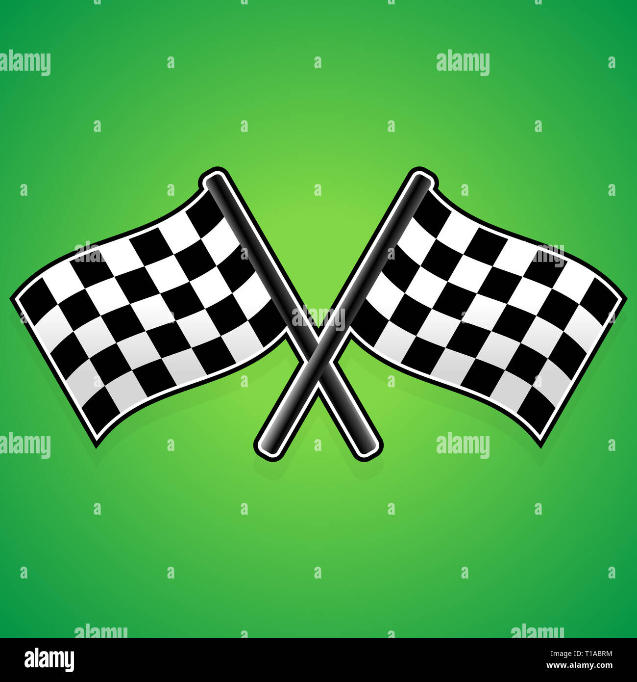 Crossed racing flags Stock Photo Alamy