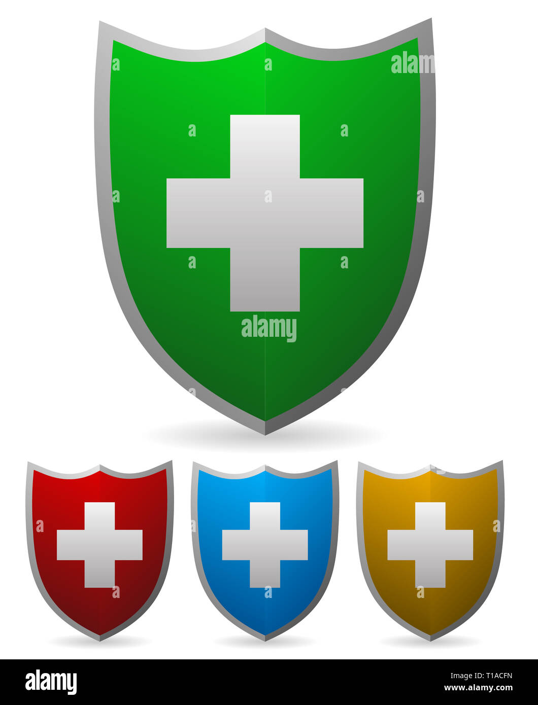 Vector shield elements Stock Photo - Alamy