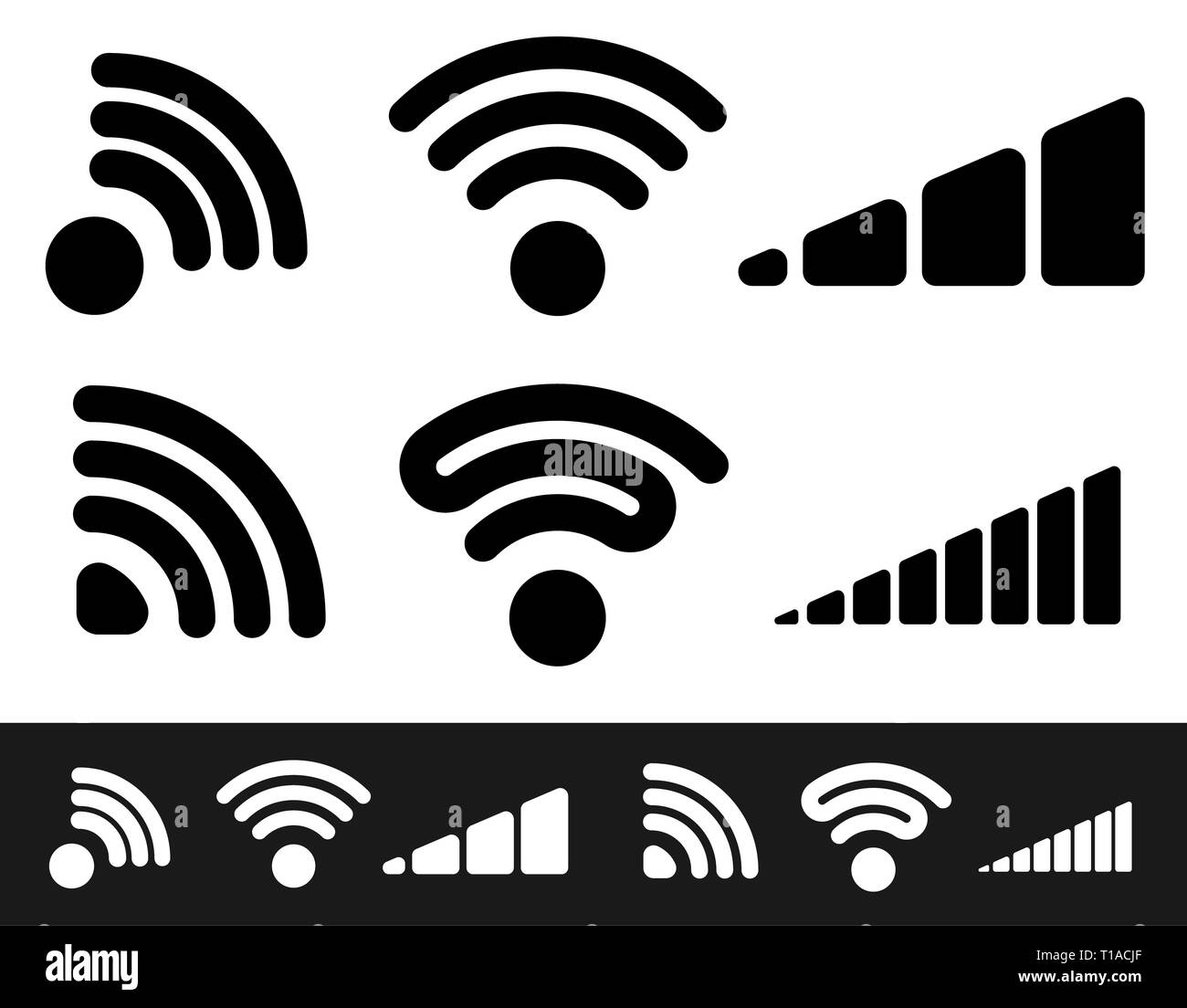 Signal shape templates. editable vector graphics. eps10 Stock Photo Alamy