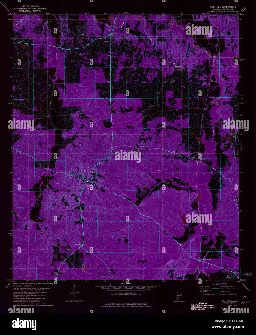 Oak hill map hires stock photography and images Alamy