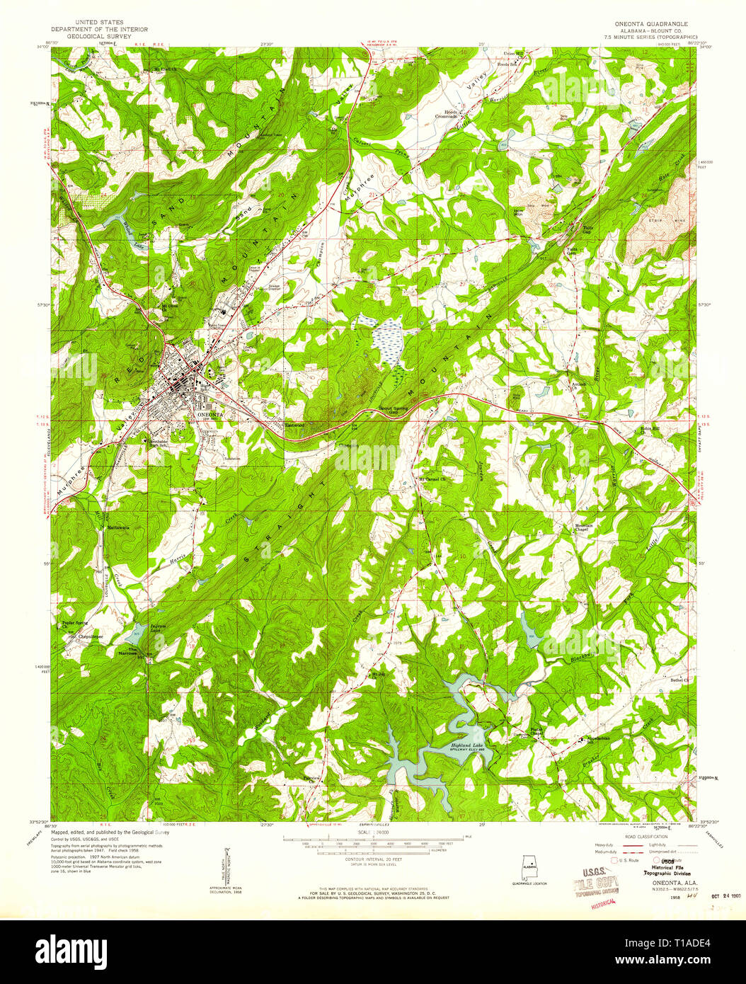 Oneonta alabama map hires stock photography and images Alamy