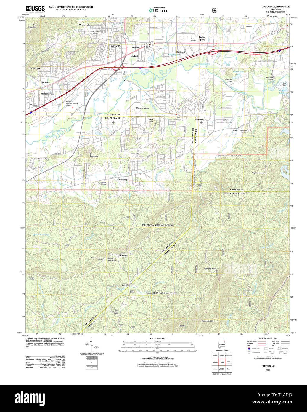 Oxford alabama map hires stock photography and images Alamy