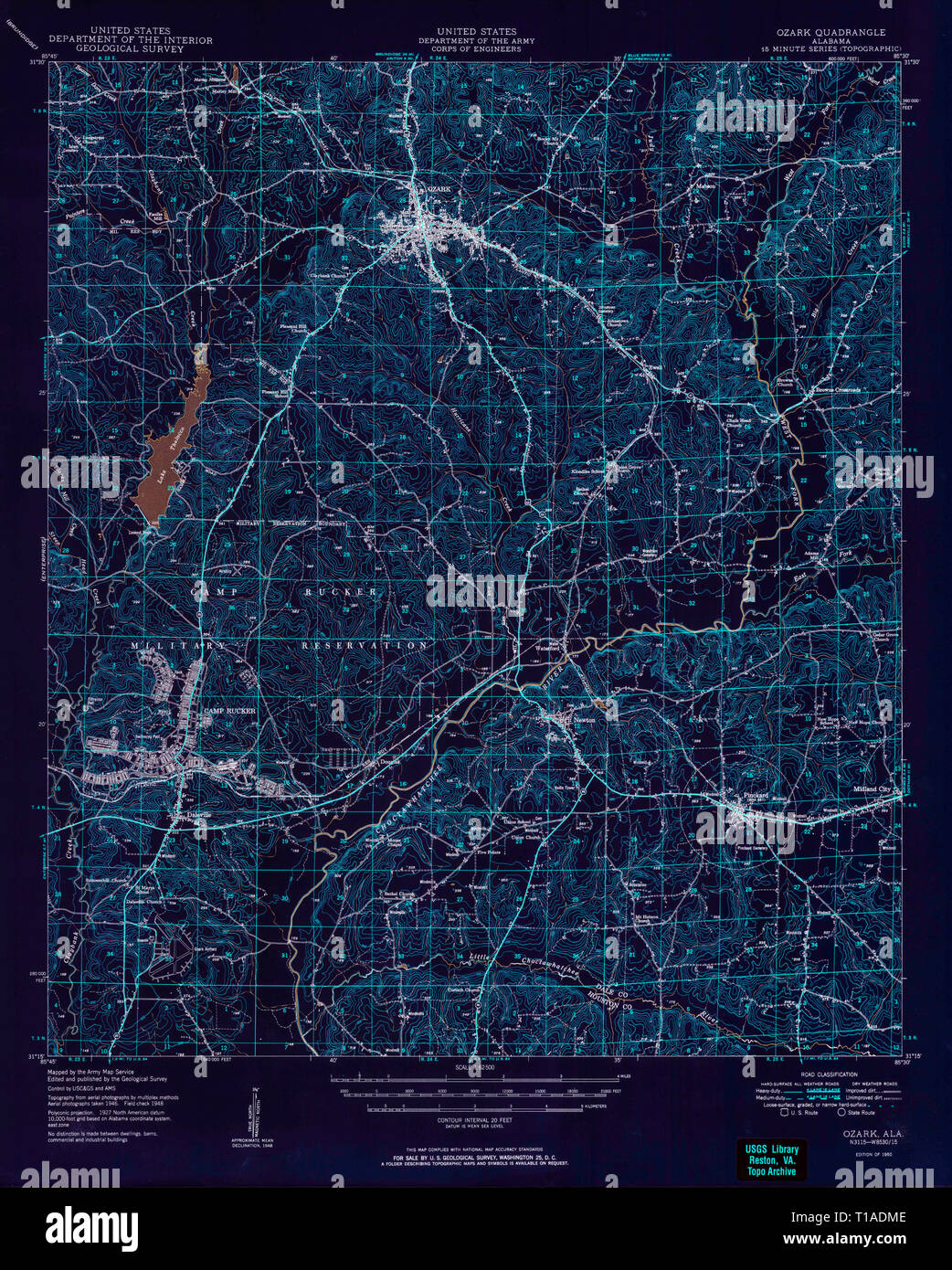 USGS Topo Map of Ozark, Alabama