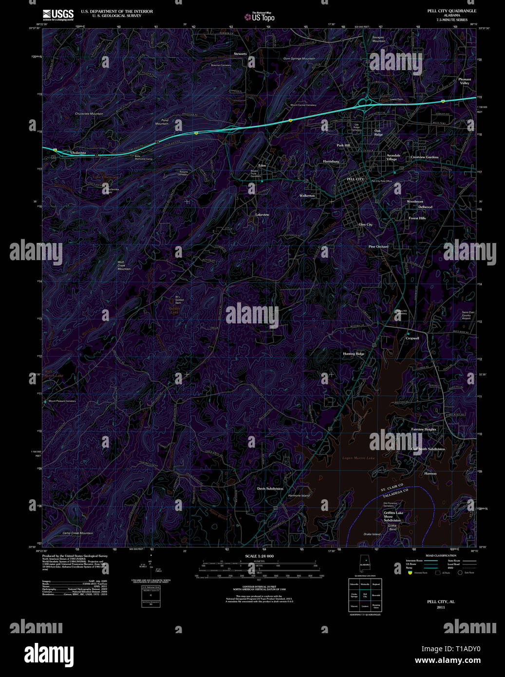 Map of pell city hires stock photography and images Alamy