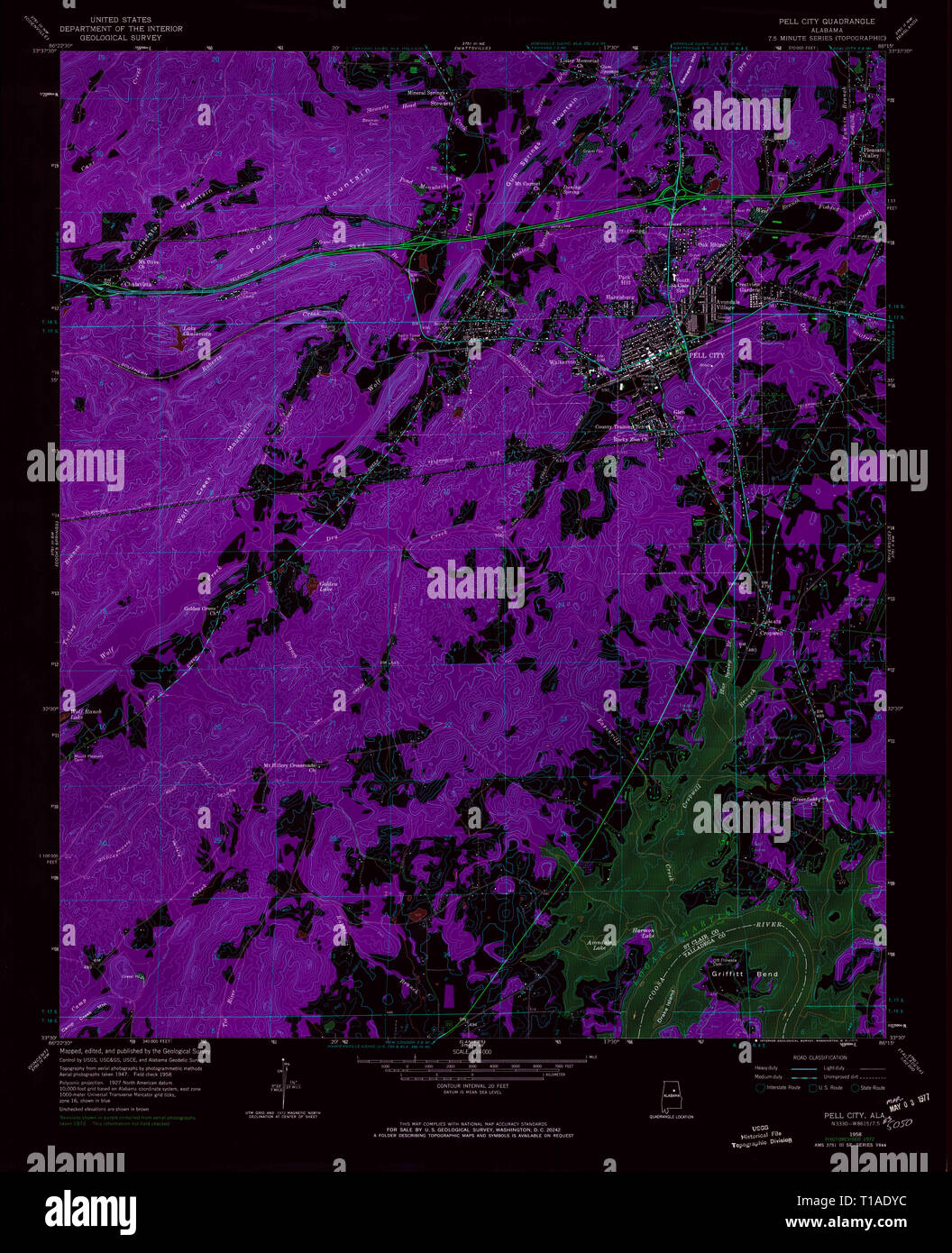 Map of pell city hires stock photography and images Alamy