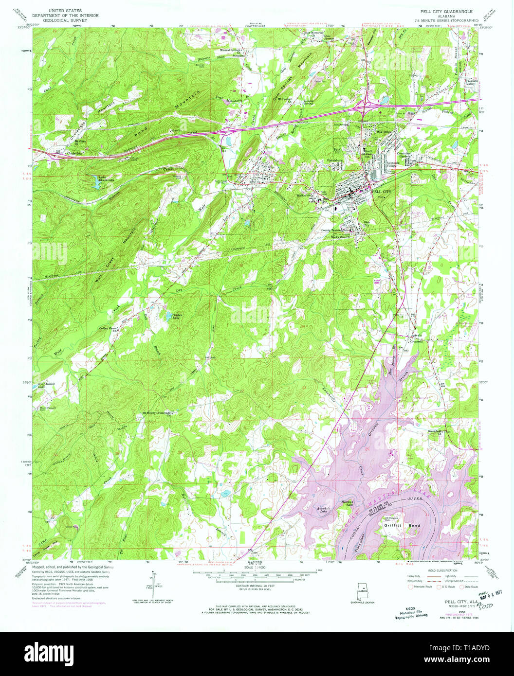 Pell City Alabama Map Pell City Alabama Map Hi-Res Stock Photography And Images - Alamy