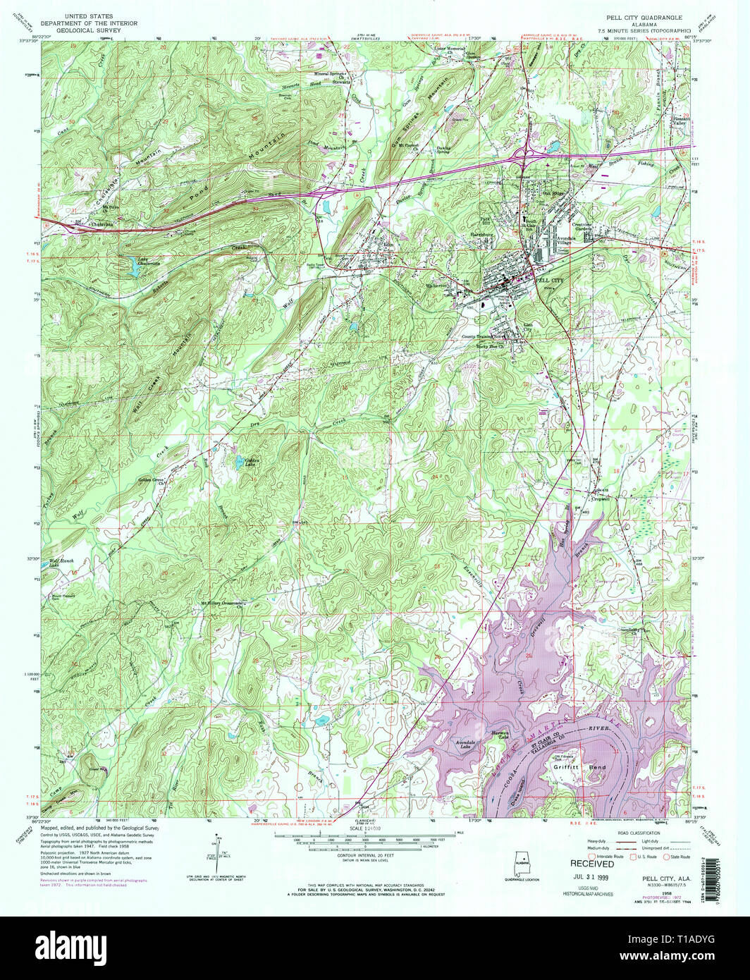 Map of pell city hires stock photography and images Alamy