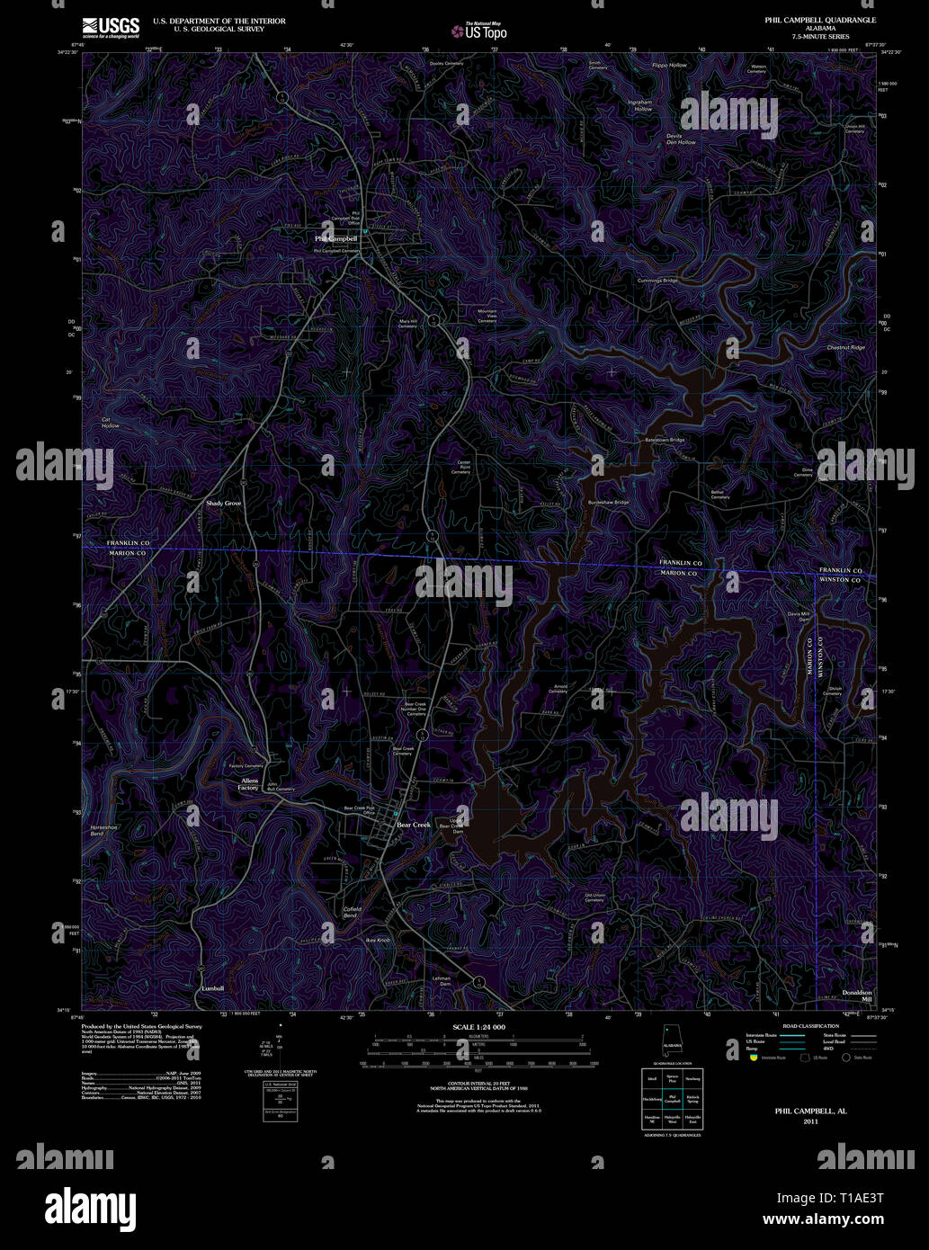 Map of phil campbell hires stock photography and images Alamy