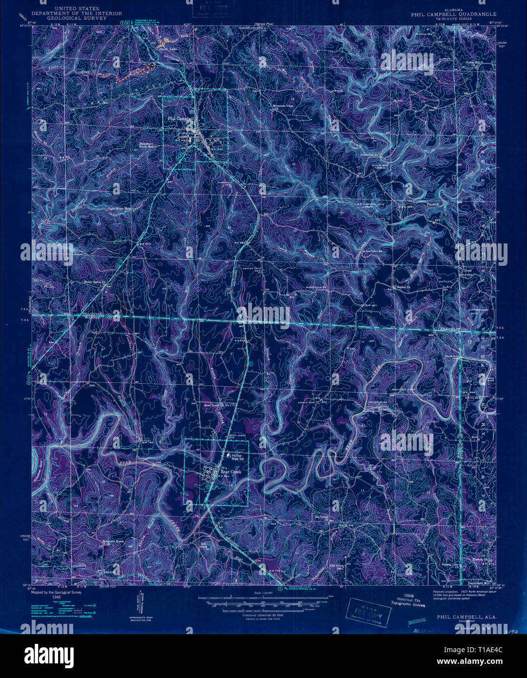 Map of phil campbell hires stock photography and images Alamy