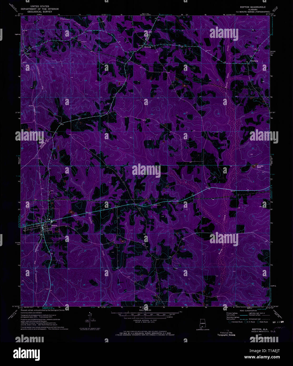 Repton alabama map hires stock photography and images Alamy