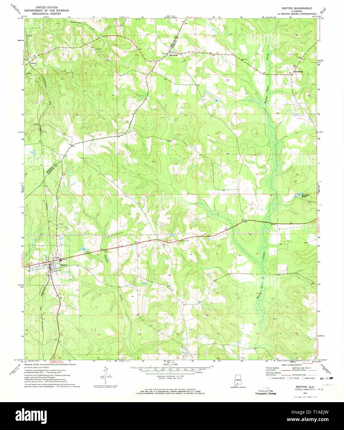 Repton alabama map hires stock photography and images Alamy