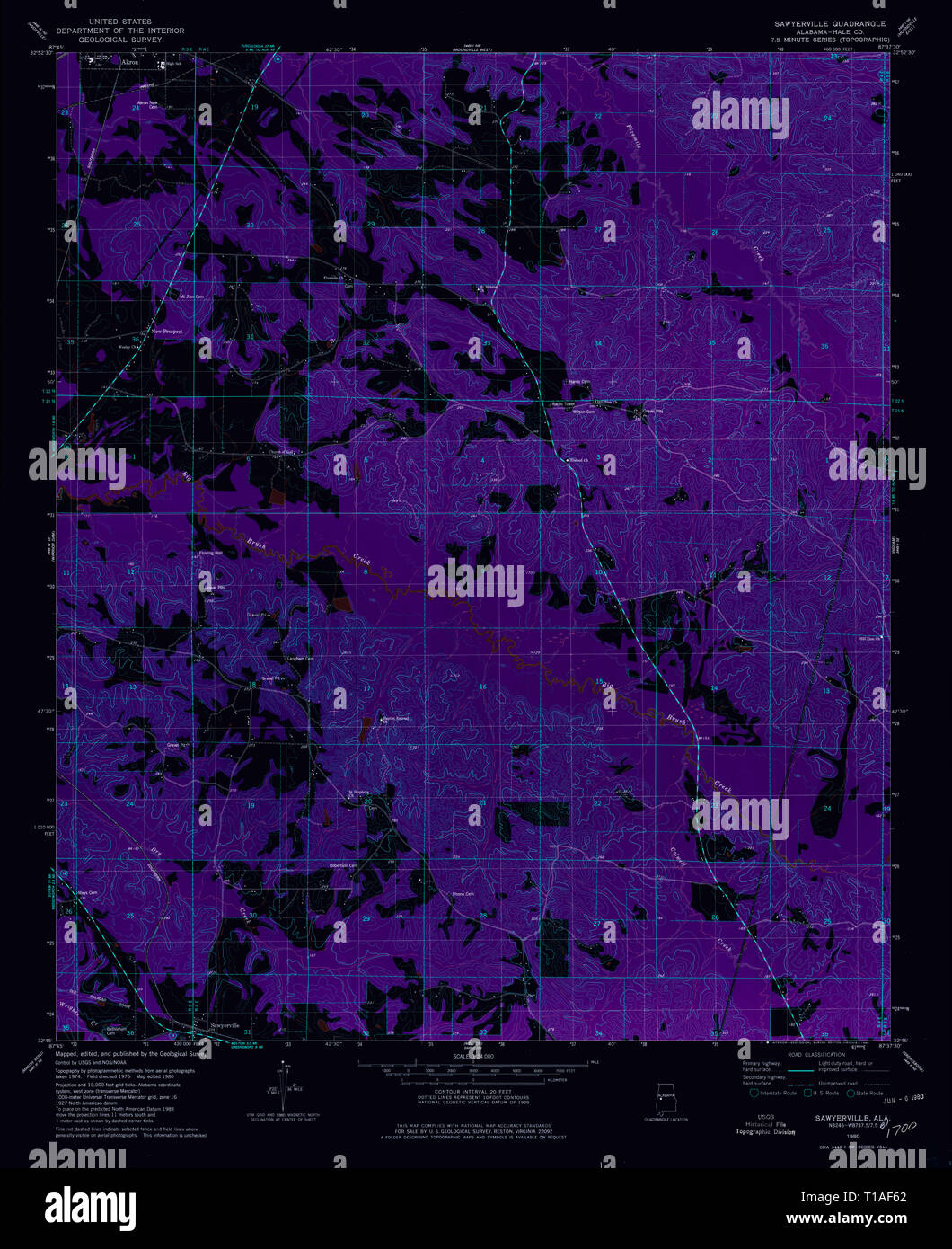 Sawyerville map hires stock photography and images Alamy