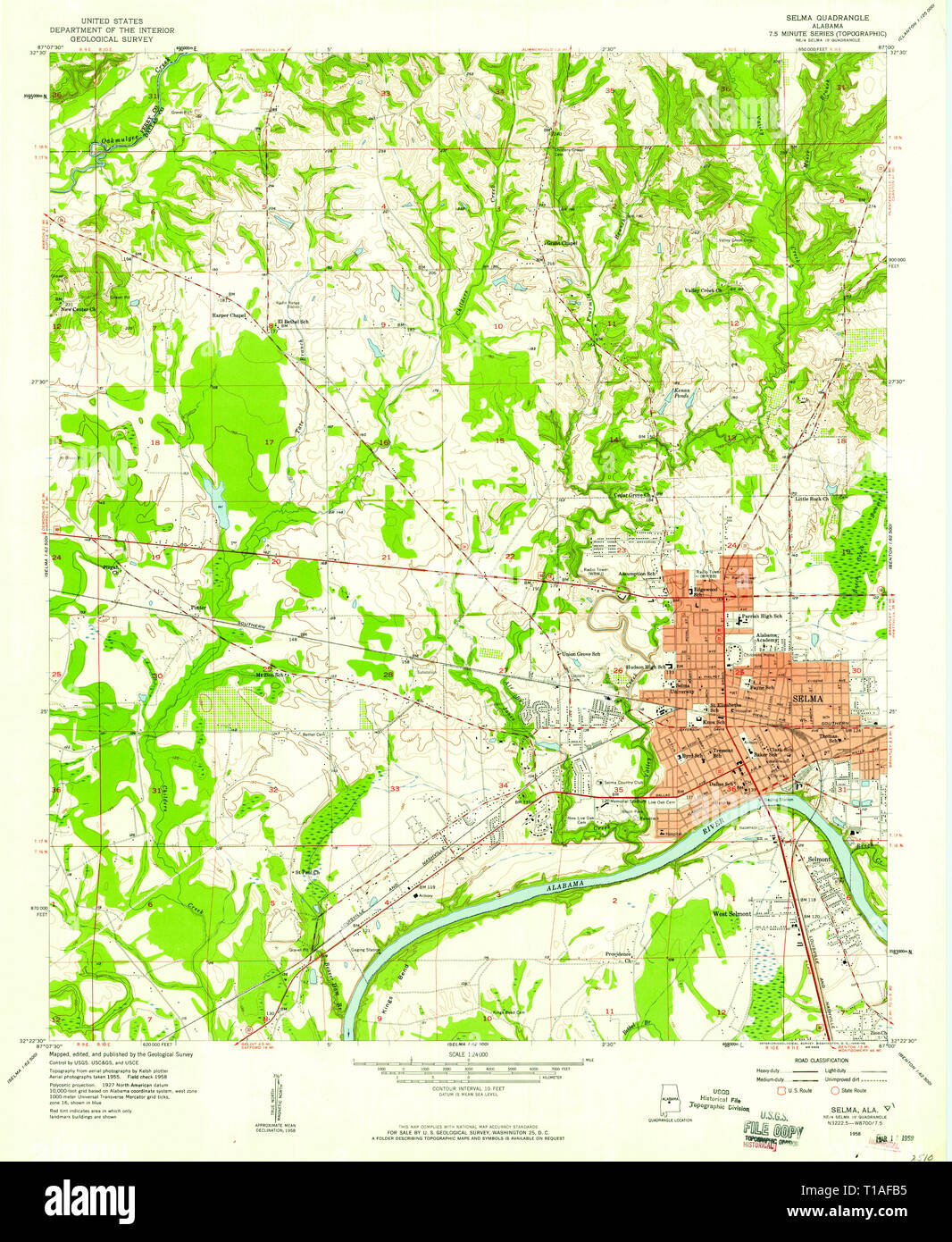 Selma alabama map hires stock photography and images Alamy