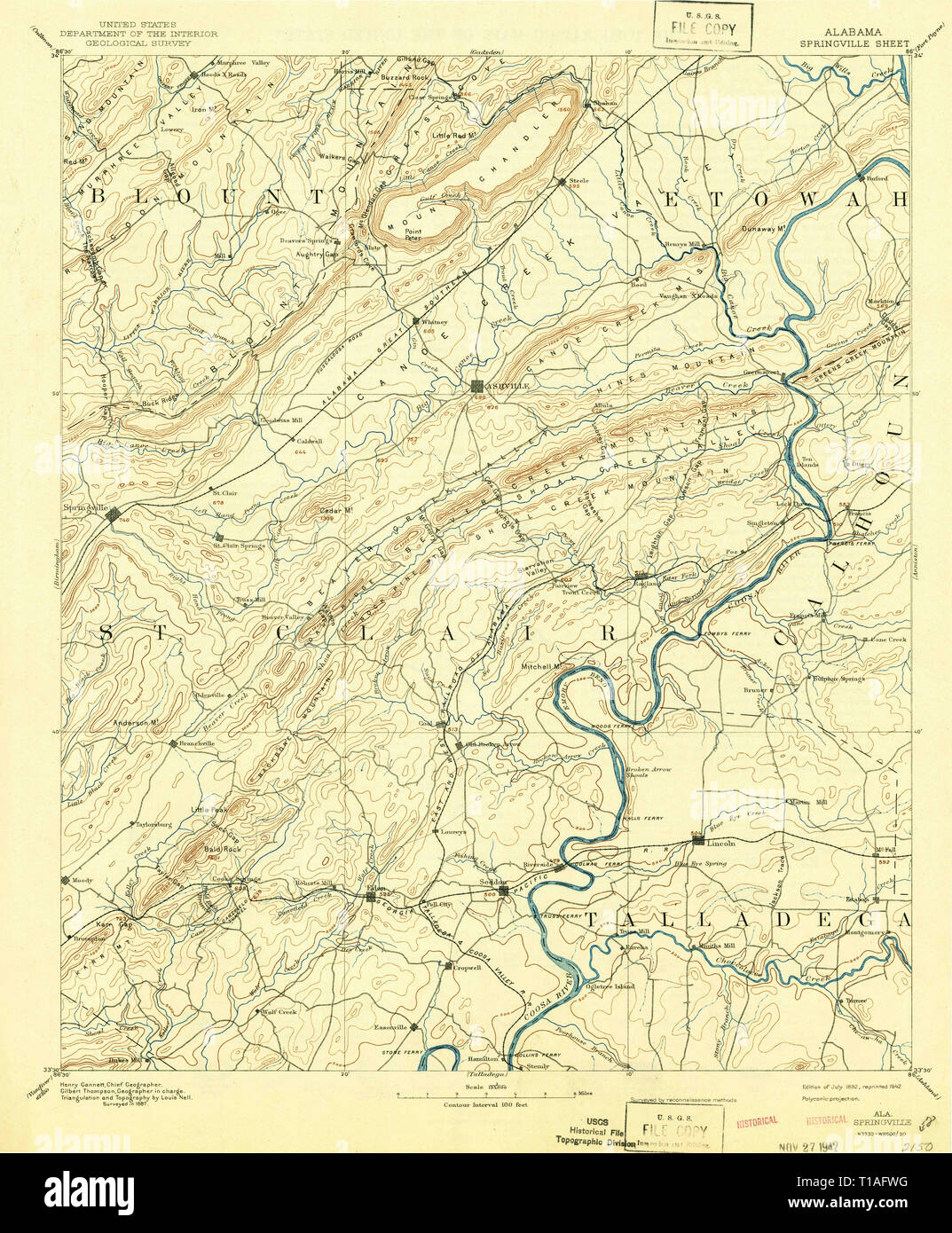 Springville map hi-res stock photography and images - Alamy