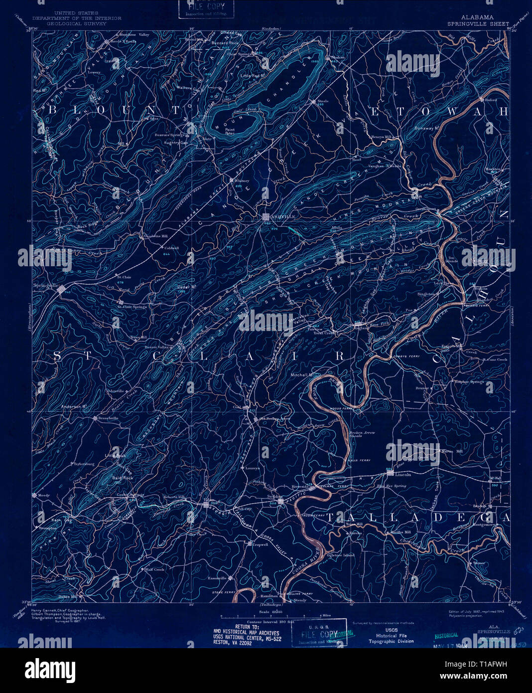 Map of springville hi-res stock photography and images - Alamy