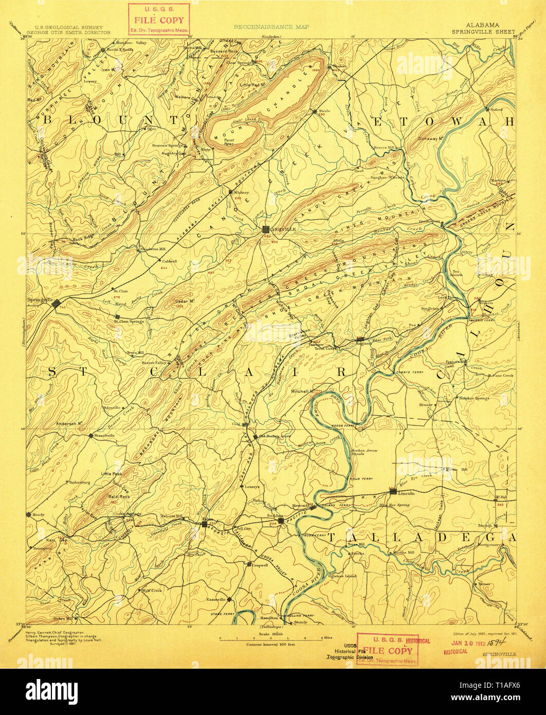 Springville map hires stock photography and images Alamy