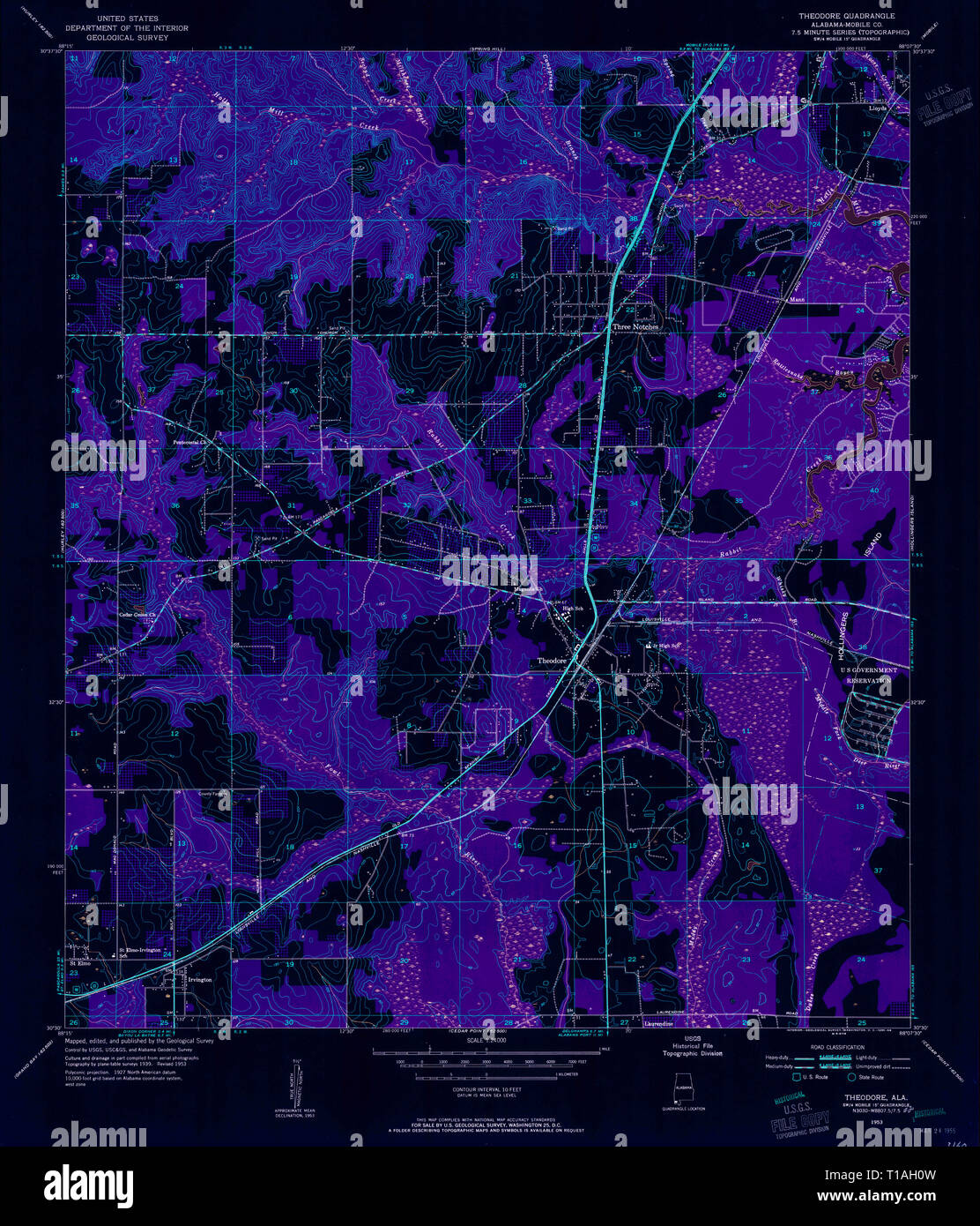 Theodore alabama map hires stock photography and images Alamy