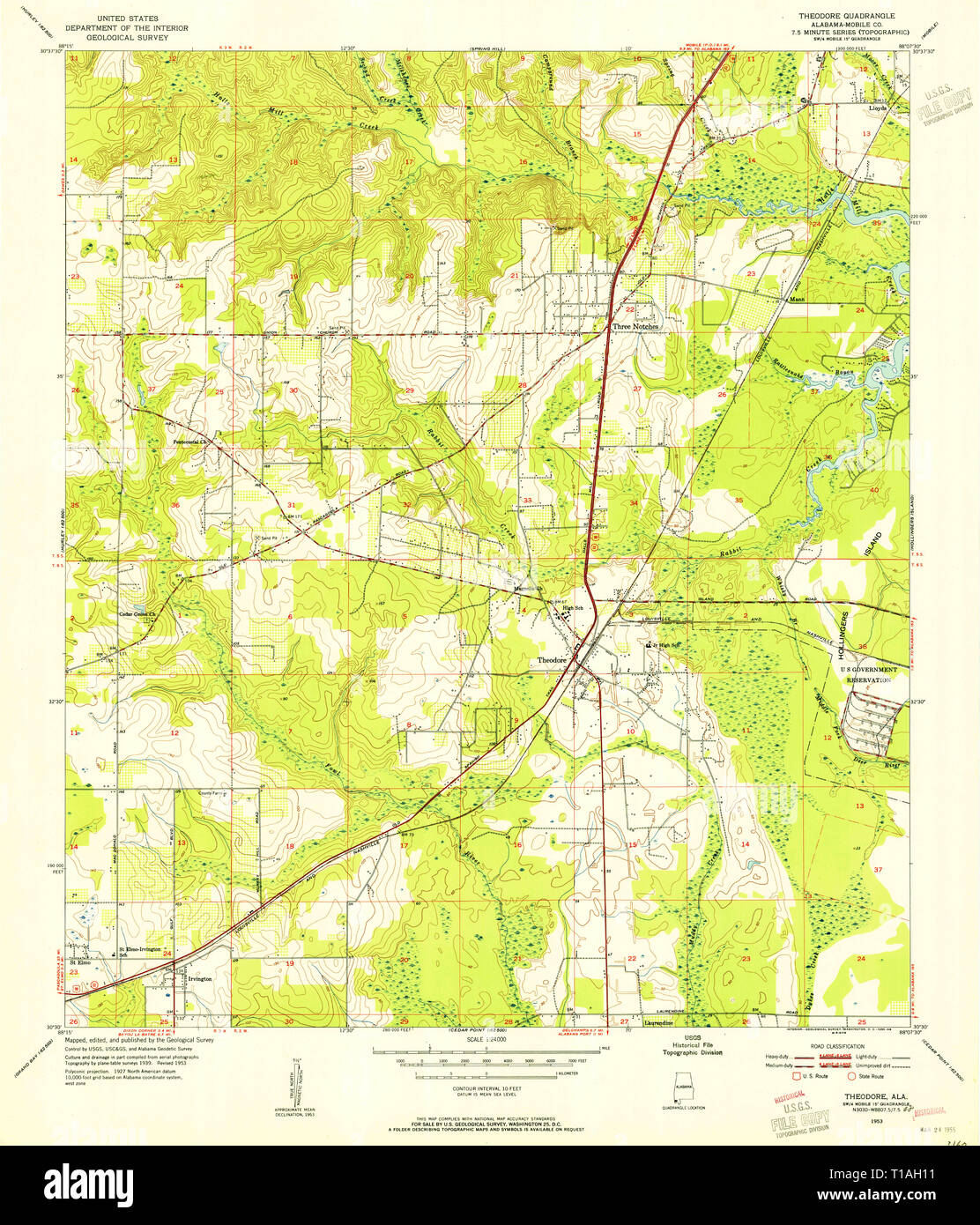 Theodore alabama map hires stock photography and images Alamy
