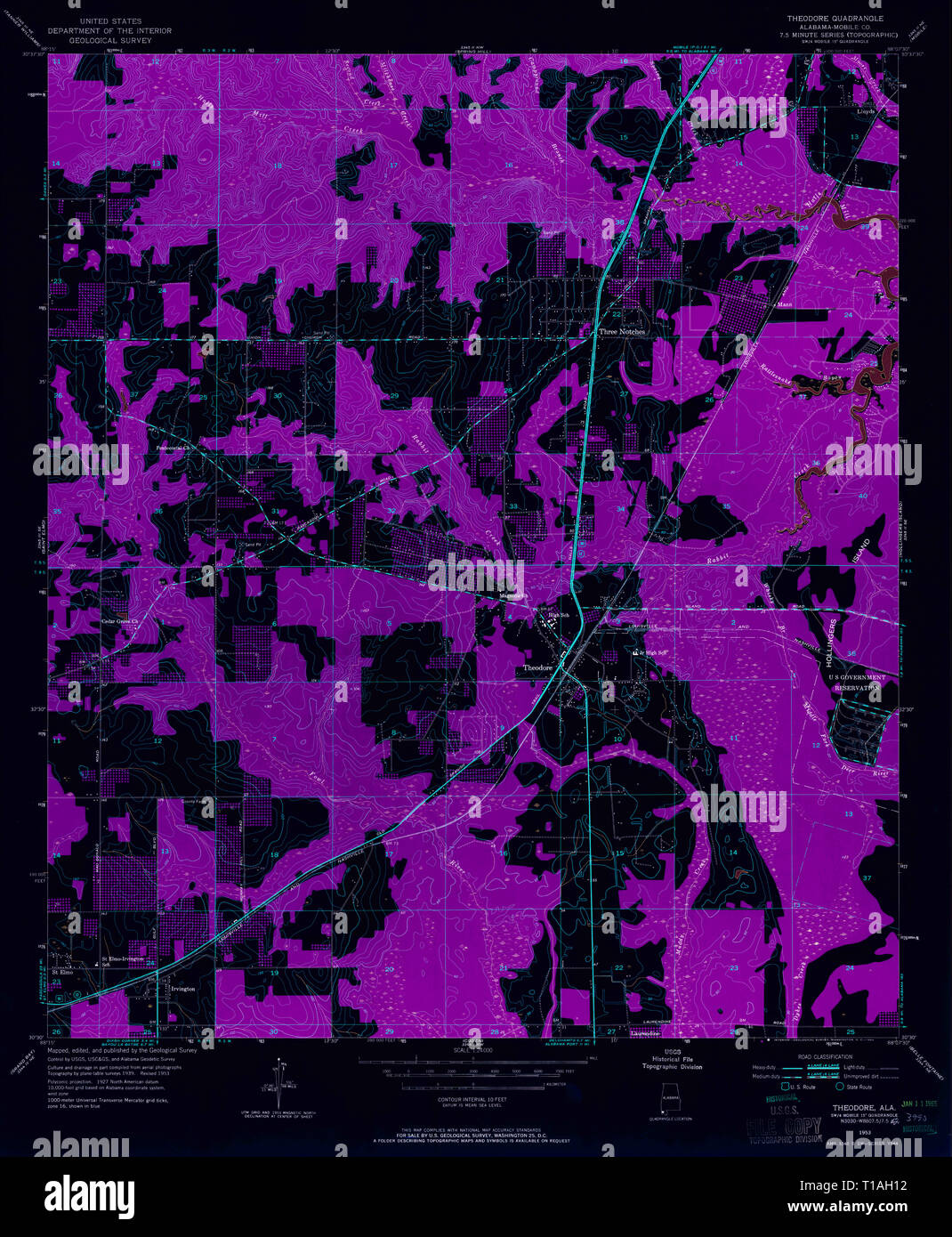 Theodore alabama map hires stock photography and images Alamy