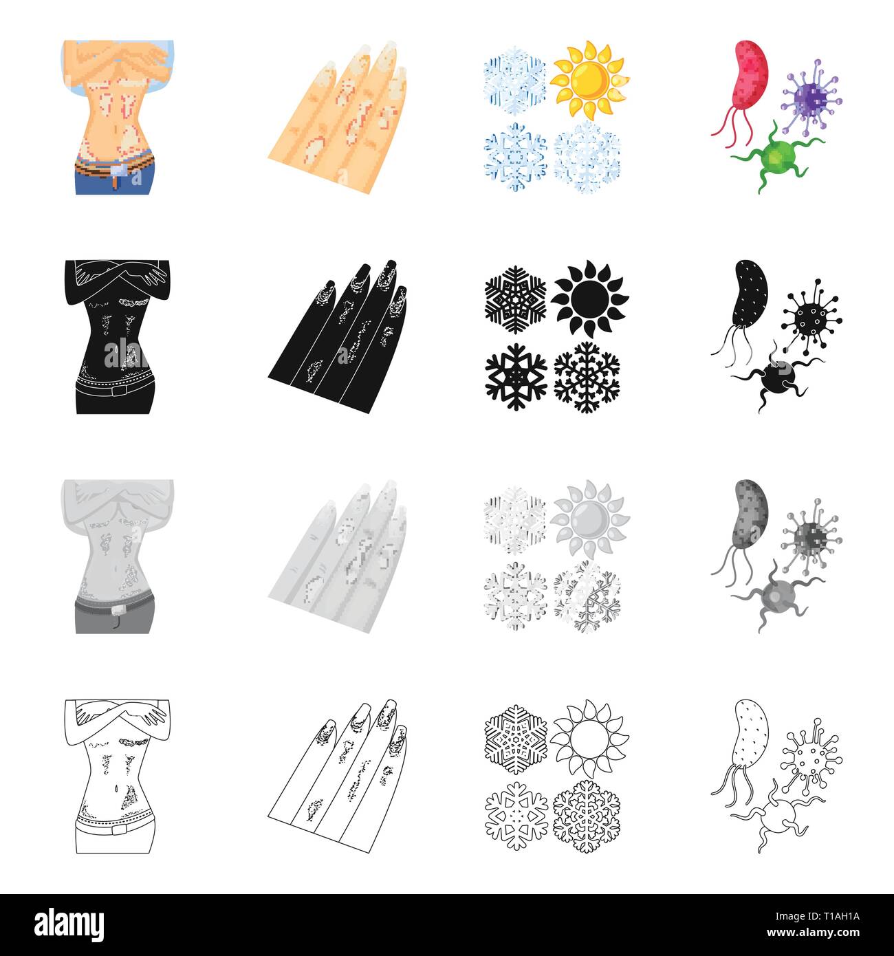 psoriasis,snowflake,bacteria,body,falling,virus,skin,ice,microbe,itch ...