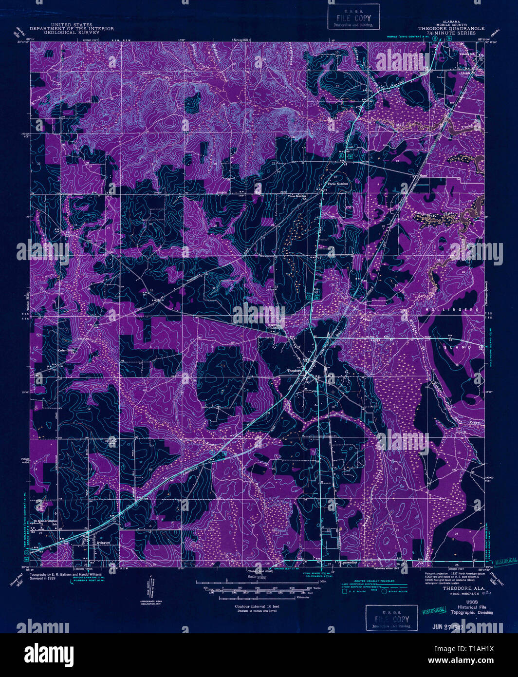 Theodore alabama map hires stock photography and images Alamy