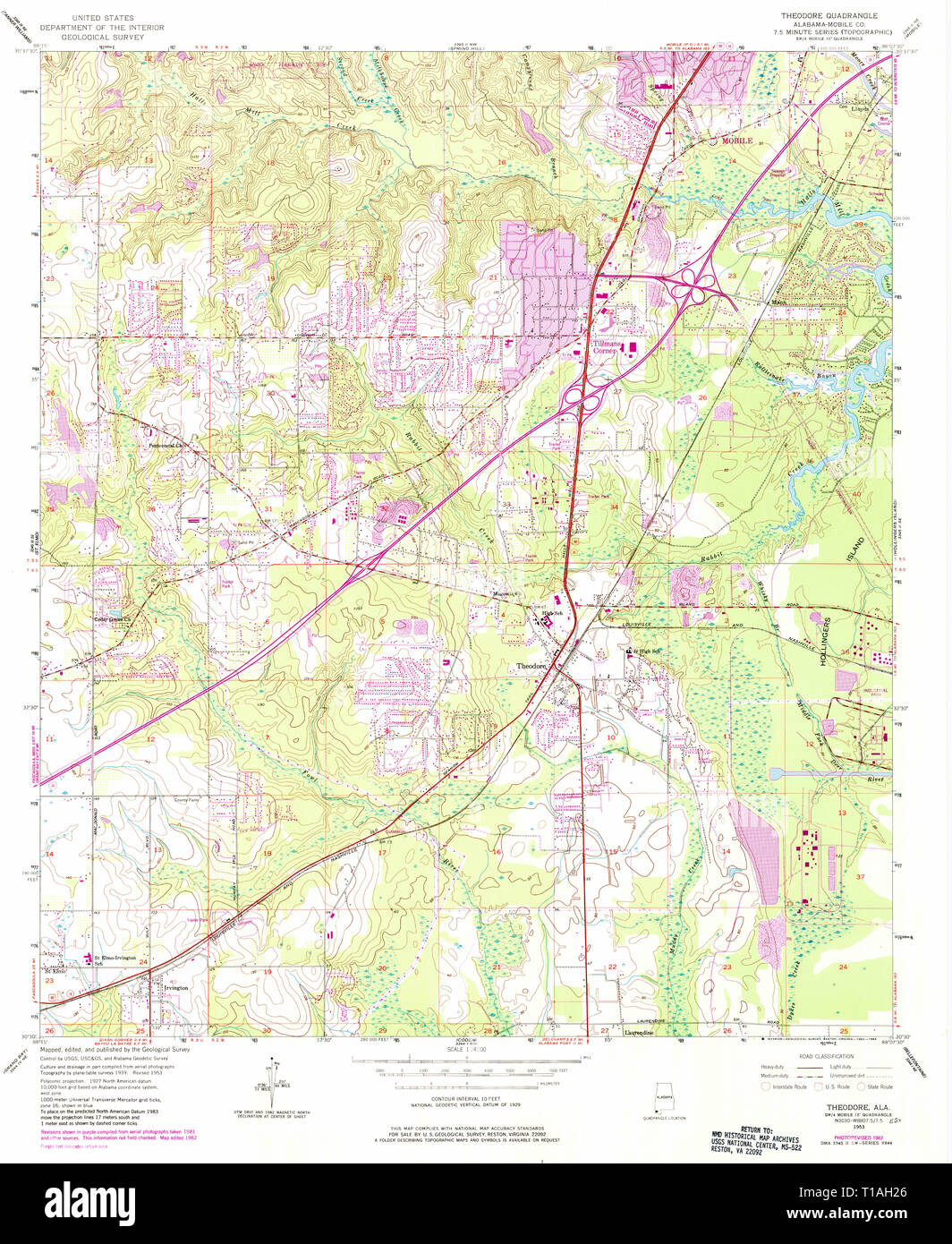 Theodore alabama map hires stock photography and images Alamy