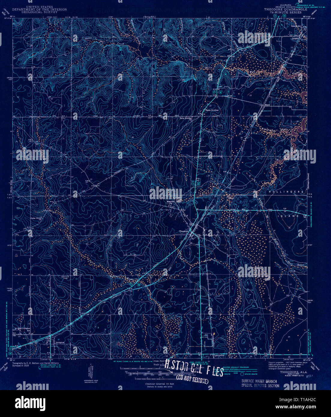 Theodore alabama map hires stock photography and images Alamy