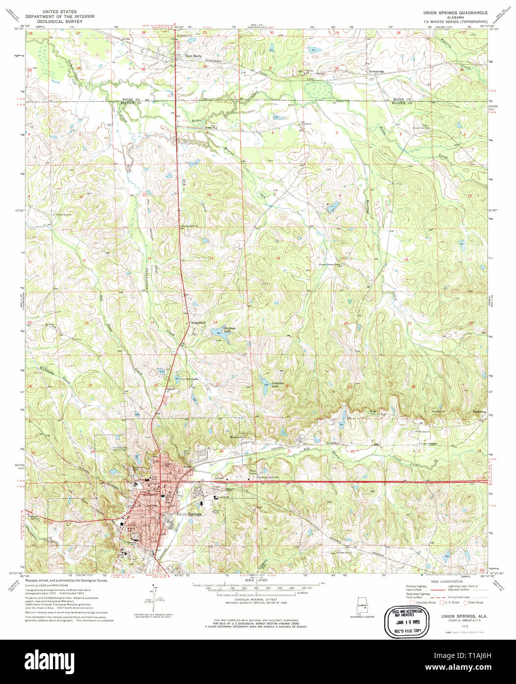 Union Springs Alabama High Resolution Stock Photography And Images Alamy Union Springs Alabama Map