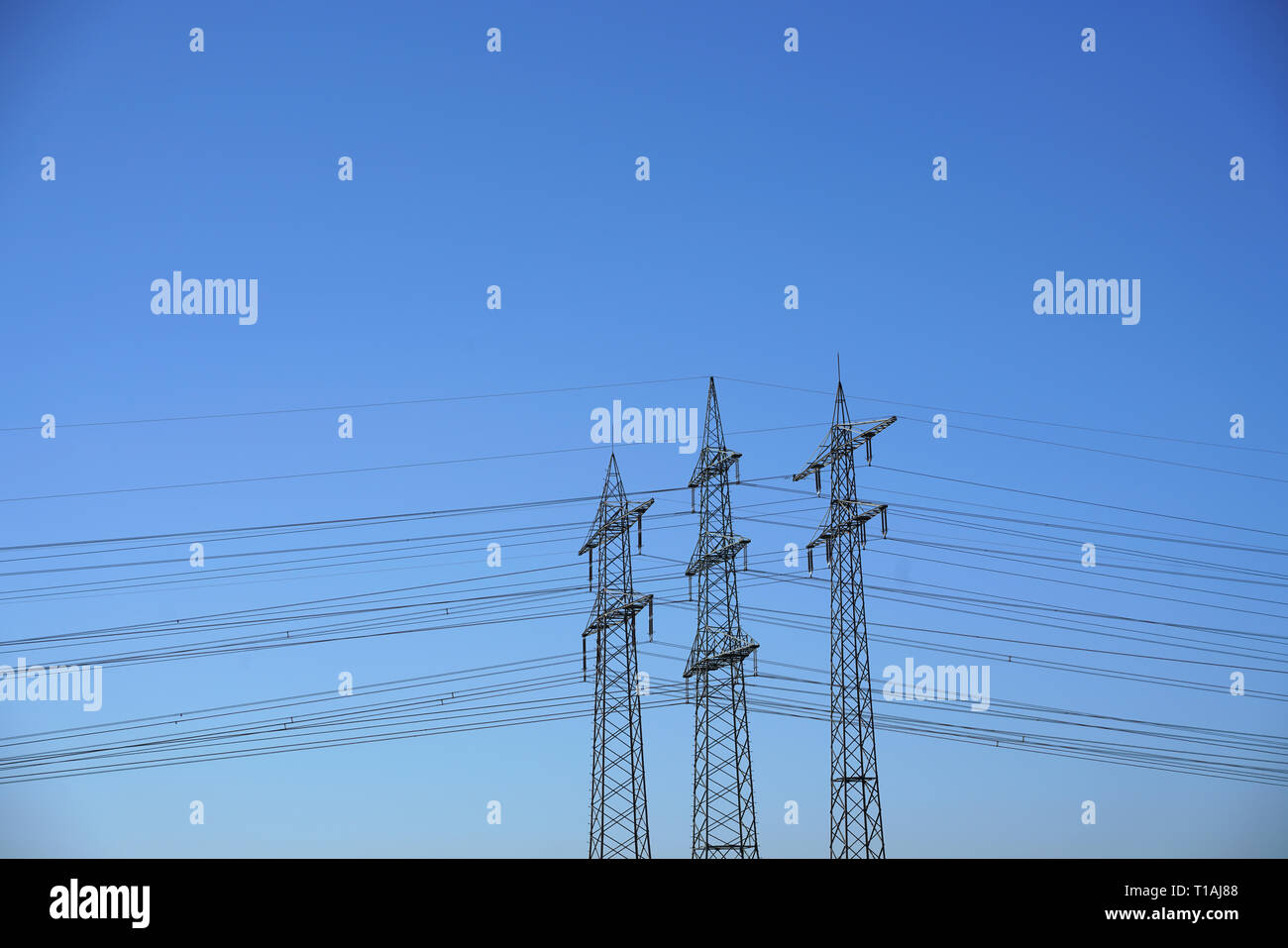Power pole Power line Stock Photo
