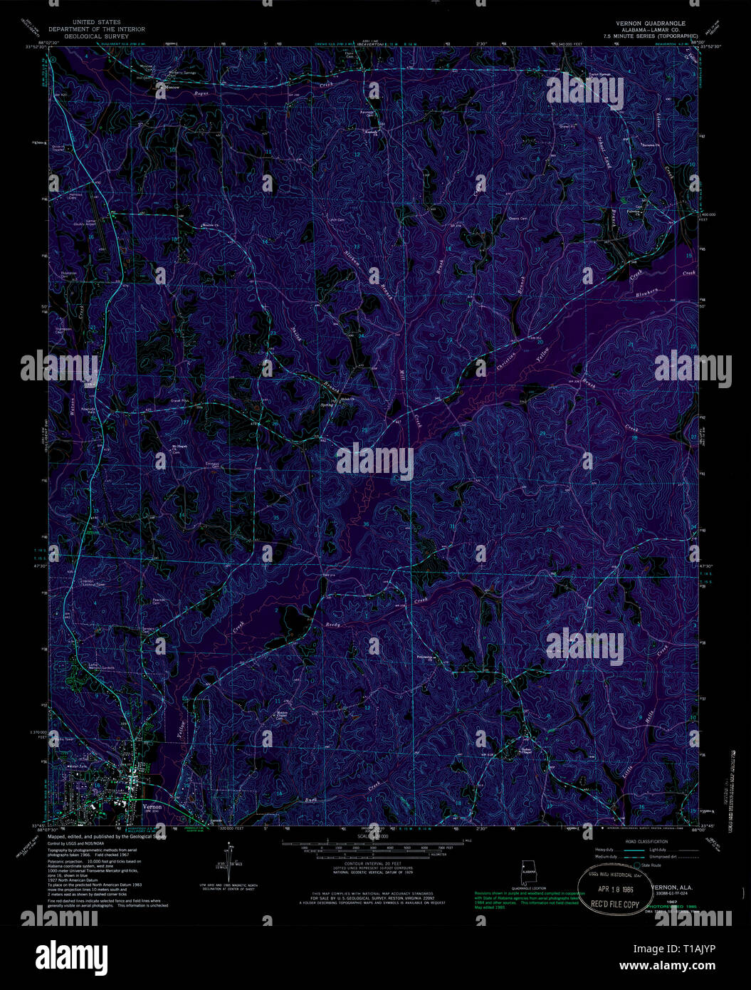 Vernon alabama map hires stock photography and images Alamy