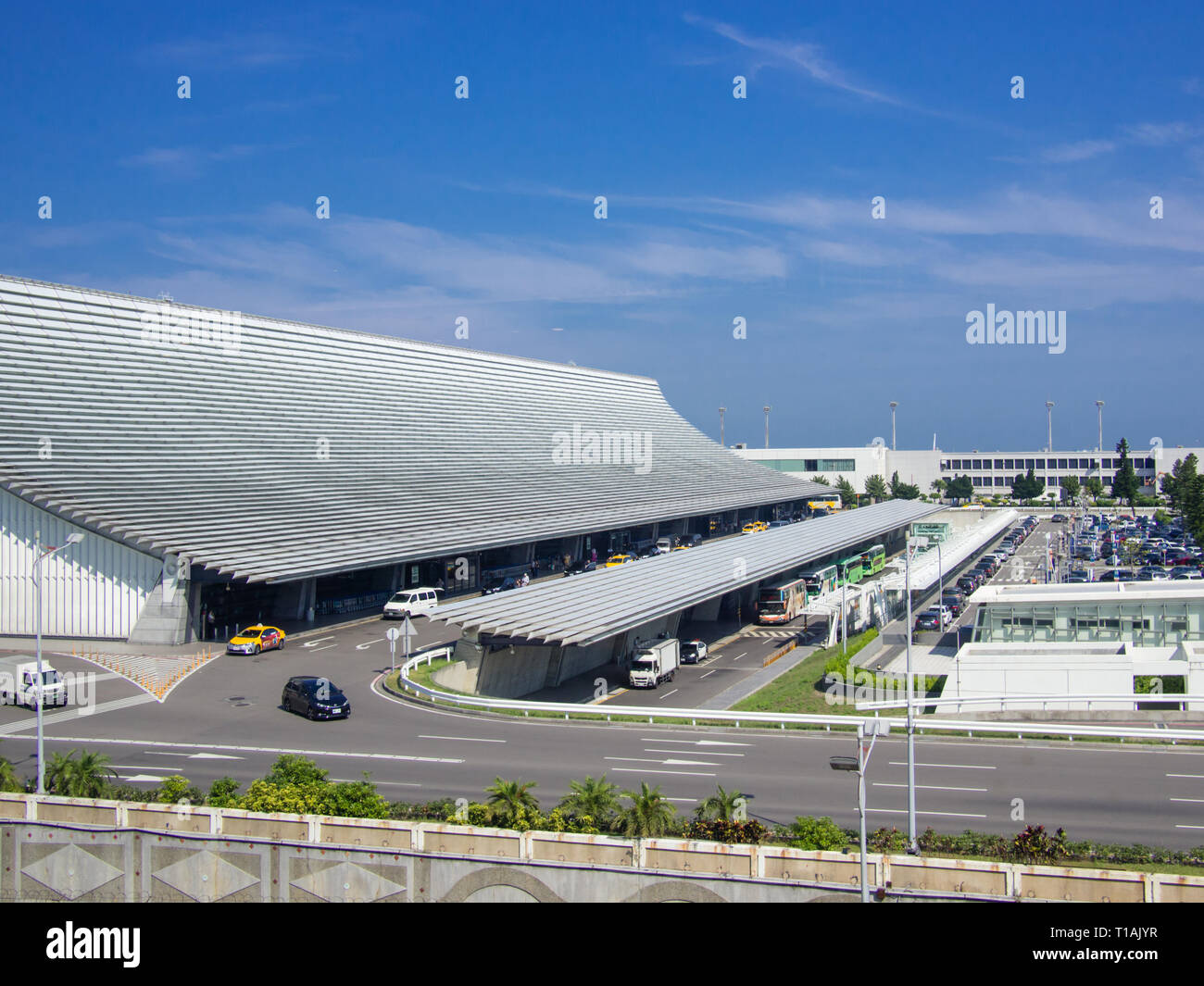 Terminal building of Taoyuan International Airport in Taoyuan, Taiwan. Stock Photo