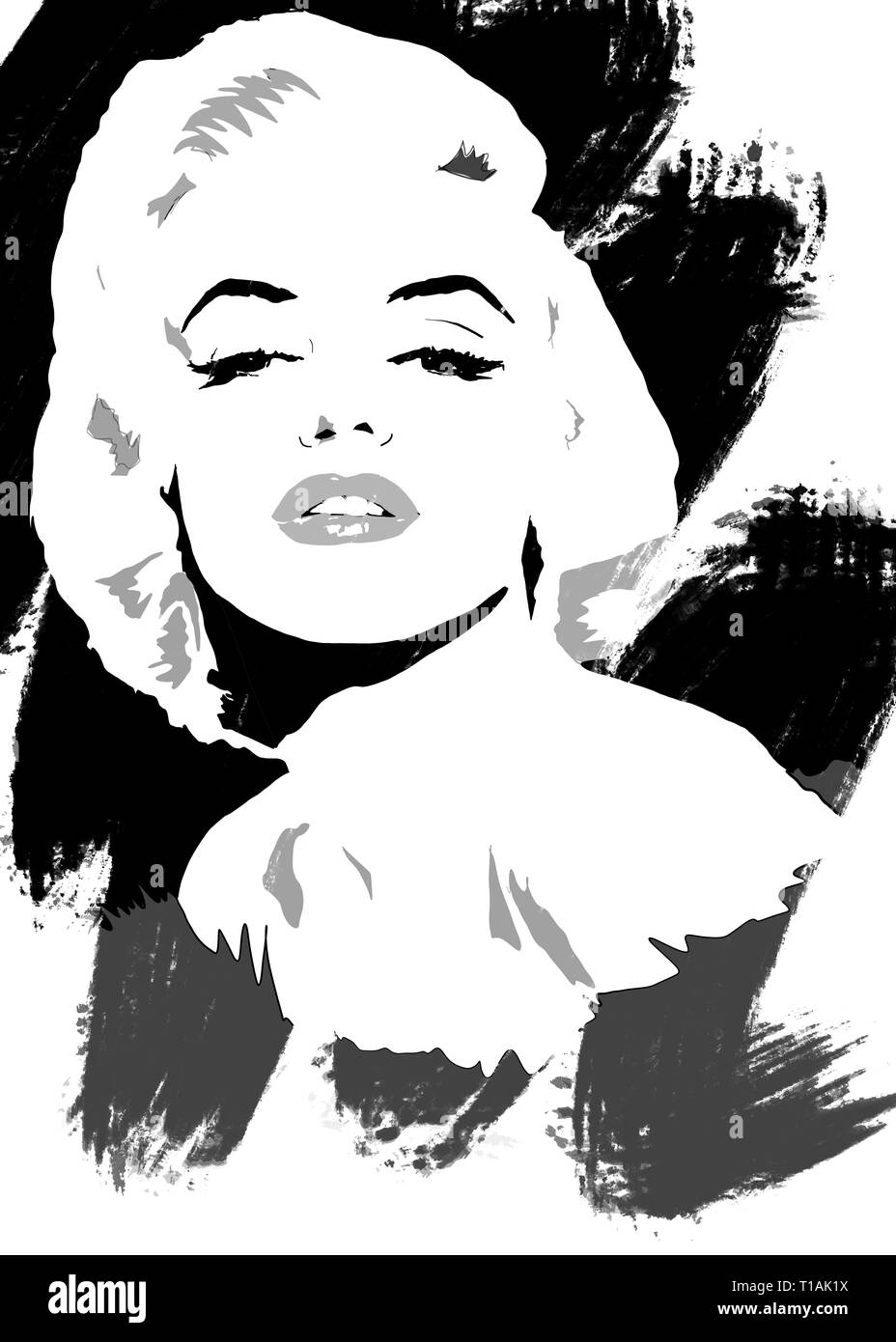 Marilyn monroe print Black and White Stock Photos \u0026 Images - Alamy, image size:928x1390