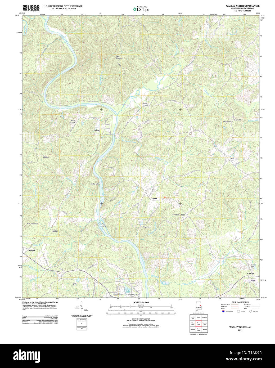Wadley alabama map hires stock photography and images Alamy