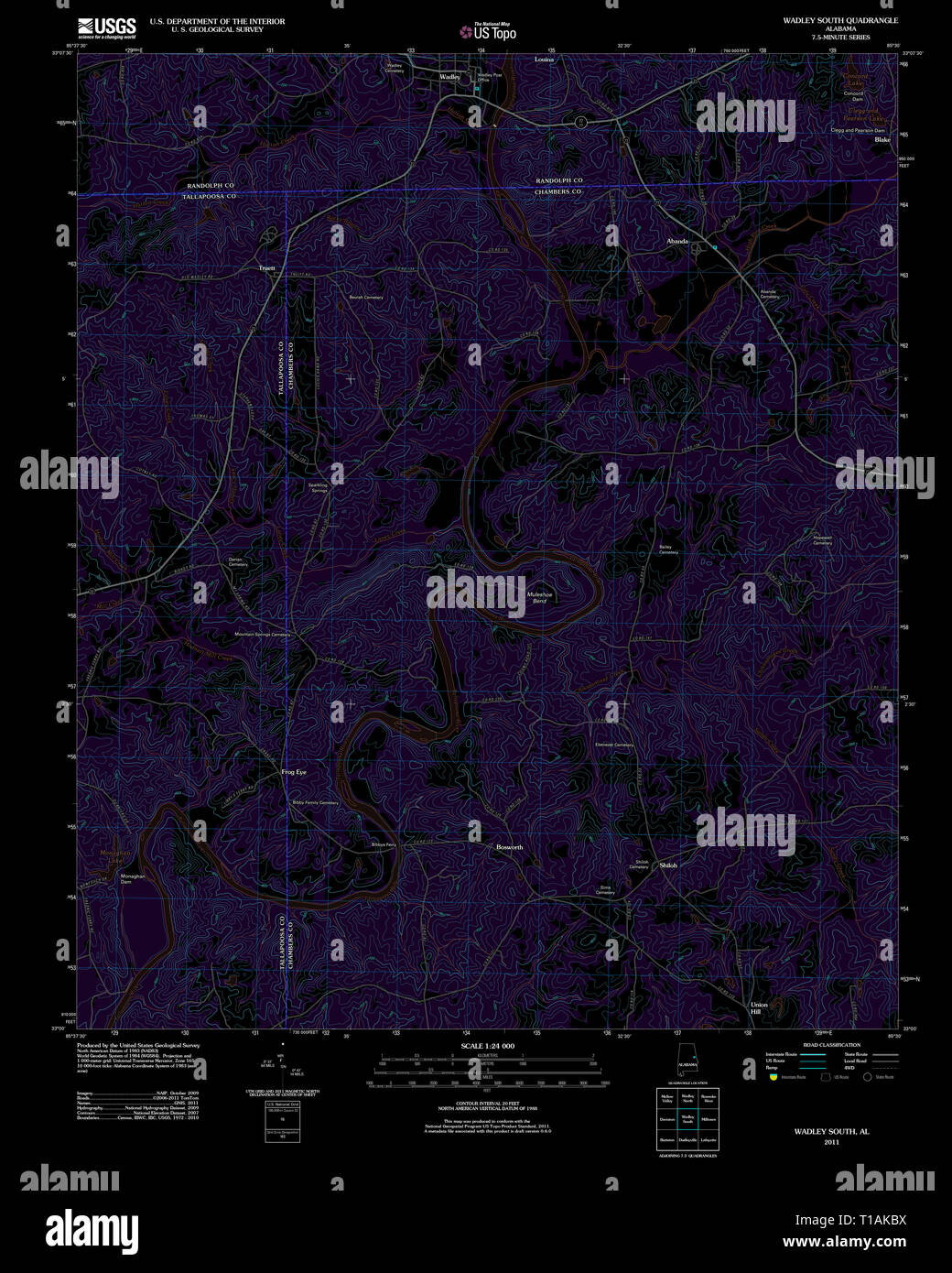 Wadley alabama map hires stock photography and images Alamy