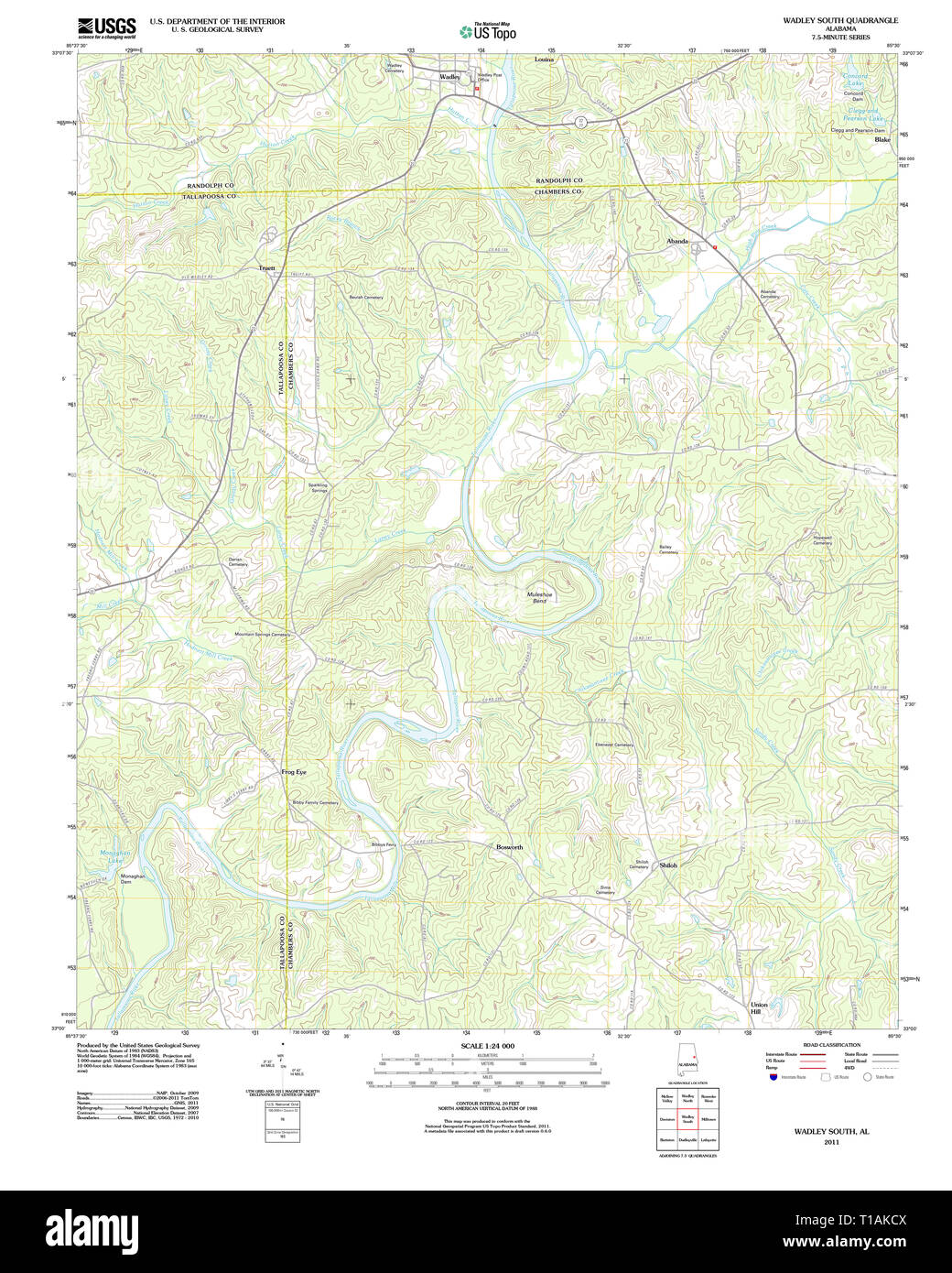 Wadley alabama map hi-res stock photography and images - Alamy