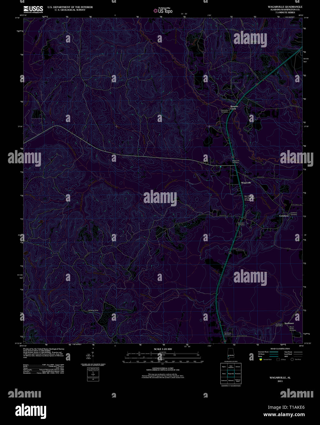 Map of wagarville hires stock photography and images Alamy