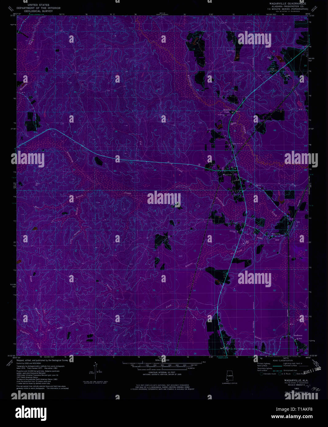 Map of wagarville hires stock photography and images Alamy