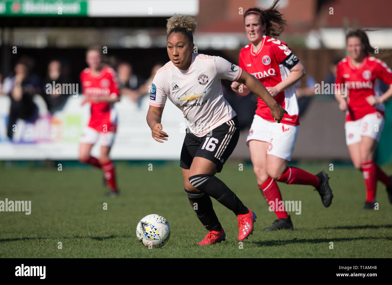 Dartford Kent Uk 24th March 2019 Lauren James Of Man Utd Women During The Fawsl 2
